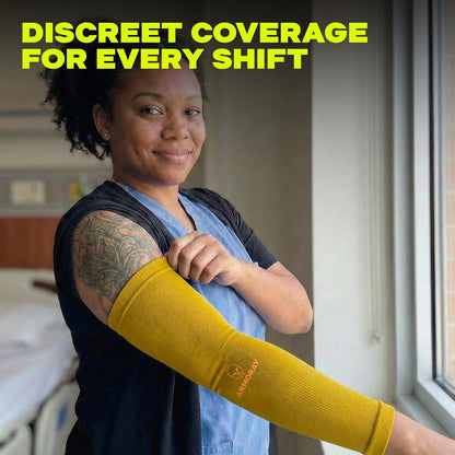 Arm Sleeves for Men and Women - UV Sun Protection Cooling Compression - Tattoo Cover Up Sleeve for Daily Wear & Work