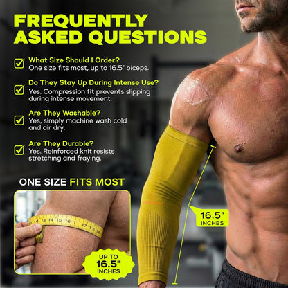Arm Sleeves for Men and Women - UV Sun Protection Cooling Compression - Tattoo Cover Up Sleeve for Daily Wear & Work
