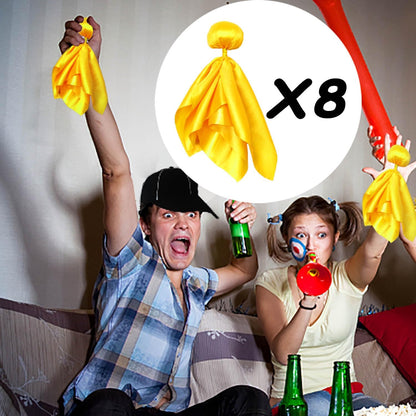 8 Pcs Yellow Penalty Flag Football Flags, Referee Flag, Lacrosse,Sports Fan for Football Games Party Accessory Referee Game, Superbowl Party Decorations