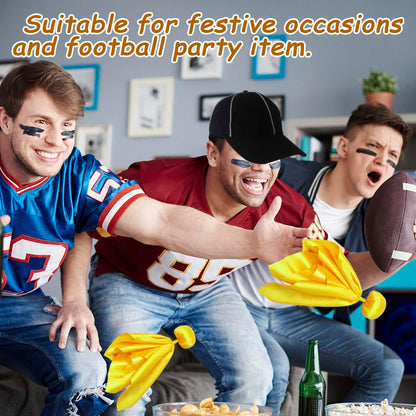 8 Pcs Yellow Penalty Flag Football Flags, Referee Flag, Lacrosse,Sports Fan for Football Games Party Accessory Referee Game, Superbowl Party Decorations