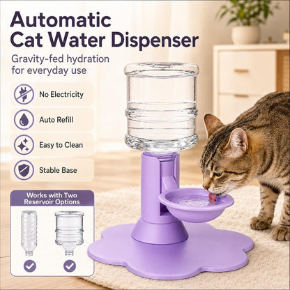 Automatic Pet Water Dispenser,Flow Self Refilling Cat & Dog Water Bowl | Portable Bottle Outdoor Jug, 3 Gallon No Spill, Washing Station for Pets, Feeder, Fountain, Storage(Yellow,Includes Bottle)