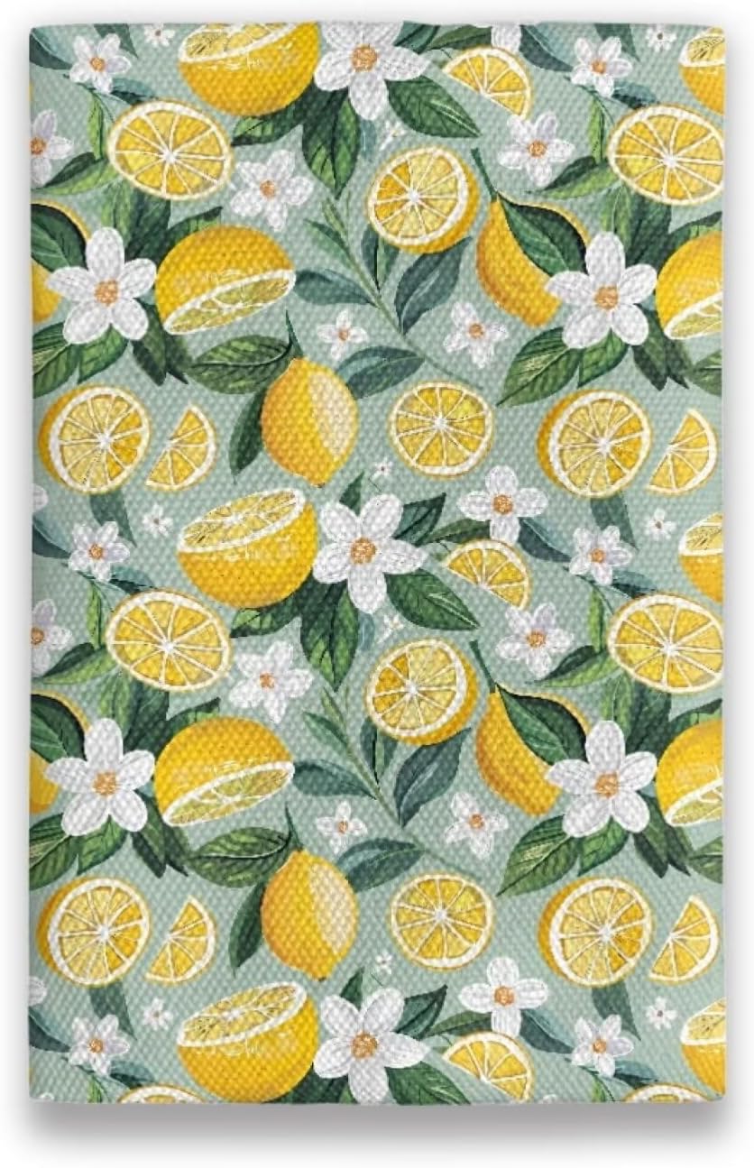 Lemon Flower Reusable Tissue Holder for Purse Small Lemon Tissue Holders Zipper Pouch Coin Makeup Bags for Travel