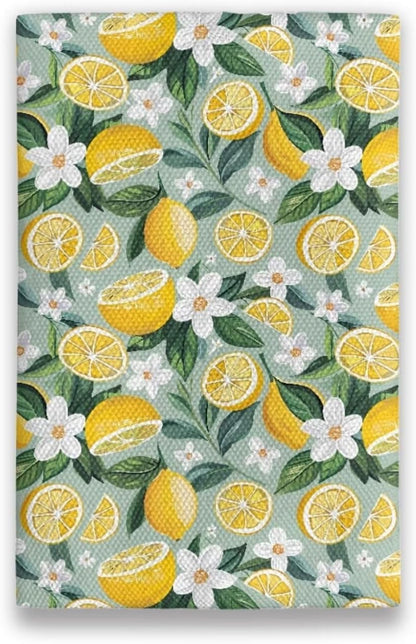 Lemon Flower Reusable Tissue Holder for Purse Small Lemon Tissue Holders Zipper Pouch Coin Makeup Bags for Travel