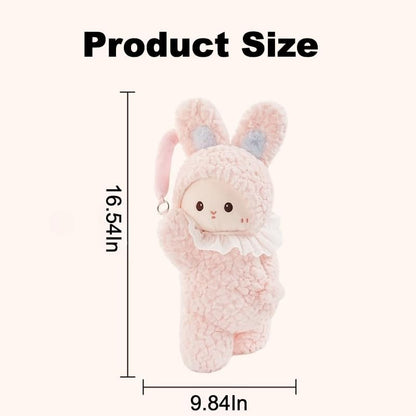 Car Tissue Holder Plush Animal Paper Towel Box Cute Rabbit Hanging Backseat Organizer for Cars Adorable Decorative Tissue Dispenser (Yellow Rabbit)