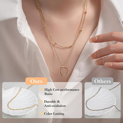 14k Gold Necklace Chain for Jewelry Making, 16.6 Feet Total (5 Rolls) DIY Bracelet Chains with 300 Jump Rings, 50 Lobster Clasps, 1 Jewelry Pliers,1 Support Ring and 50 Pendants