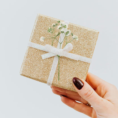24pcs Pressed Flowers for Wax Seal Wedding invations, Real Natural Dried Flowers for Crafts Greeting Cards, Gift Box, Baby Shower, Wedding Decor (White Babys Breath)