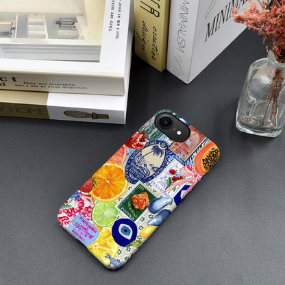 Case Compatible with iPhone 16e,Compatible with MagSafe,Fall Prevention Hybrid 2-Layer Hard Shell Cases for Girls Boys,Bow European Summer Lemon Collage