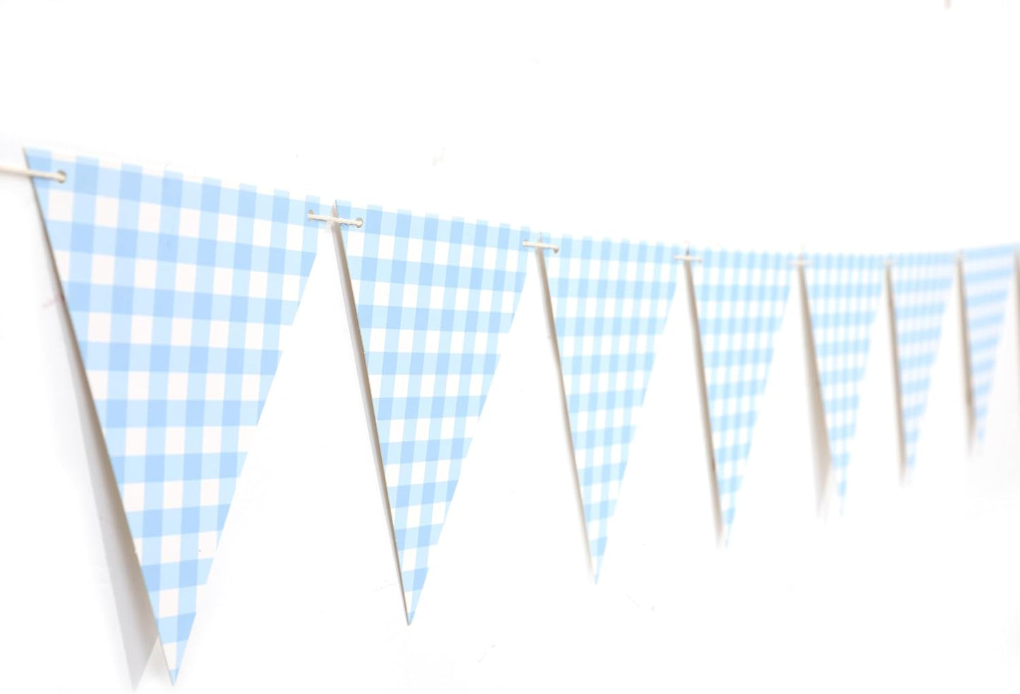 Yellow Gingham Flag Banner - Baby Shower Party Decorations,Gingham Pennant Flags,Nursery Decor Bunting,Gender Reveal Banner(yellow)