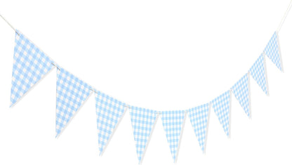 Yellow Gingham Flag Banner - Baby Shower Party Decorations,Gingham Pennant Flags,Nursery Decor Bunting,Gender Reveal Banner(yellow)