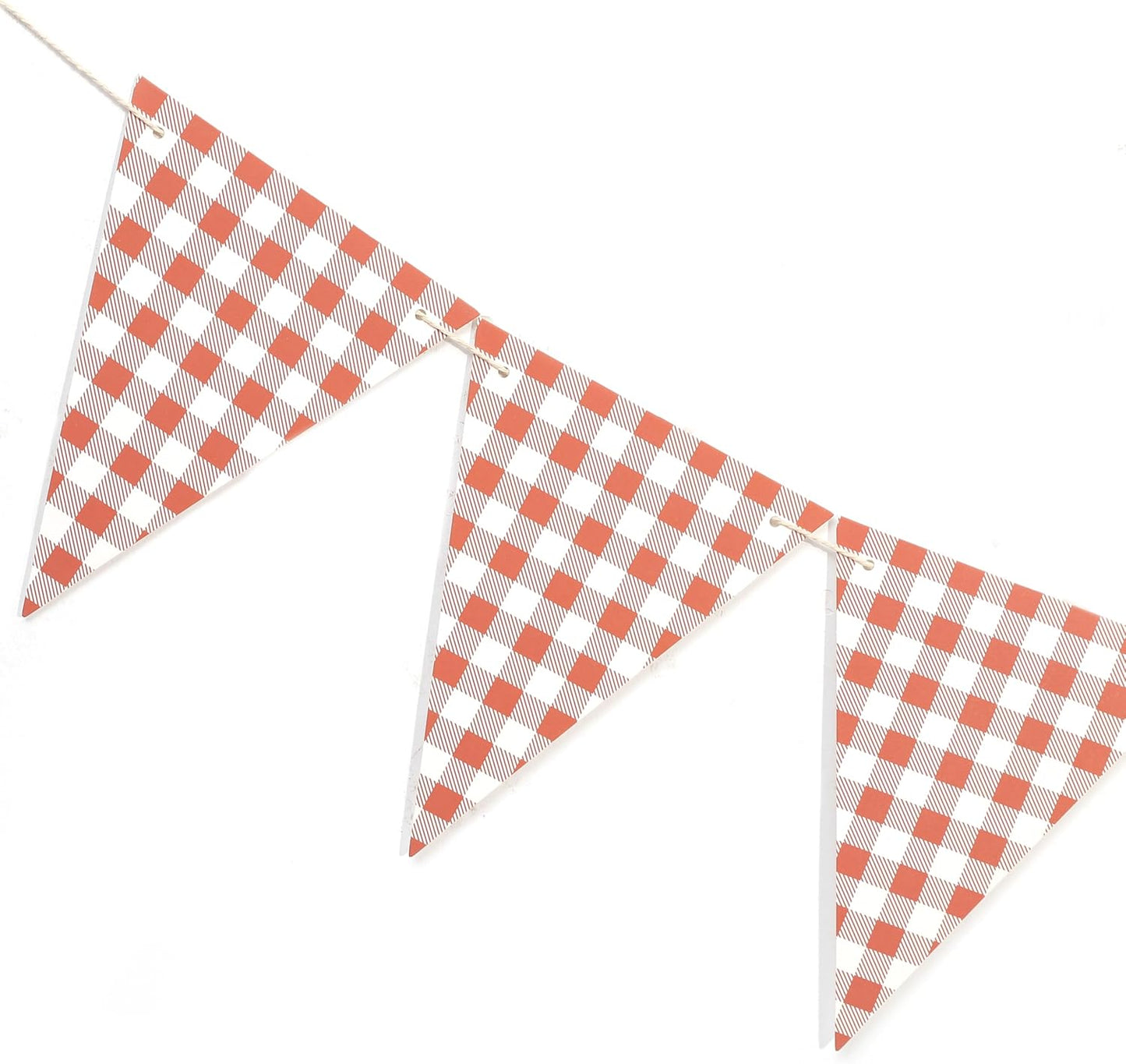 Yellow Gingham Flag Banner - Baby Shower Party Decorations,Gingham Pennant Flags,Nursery Decor Bunting,Gender Reveal Banner(yellow)