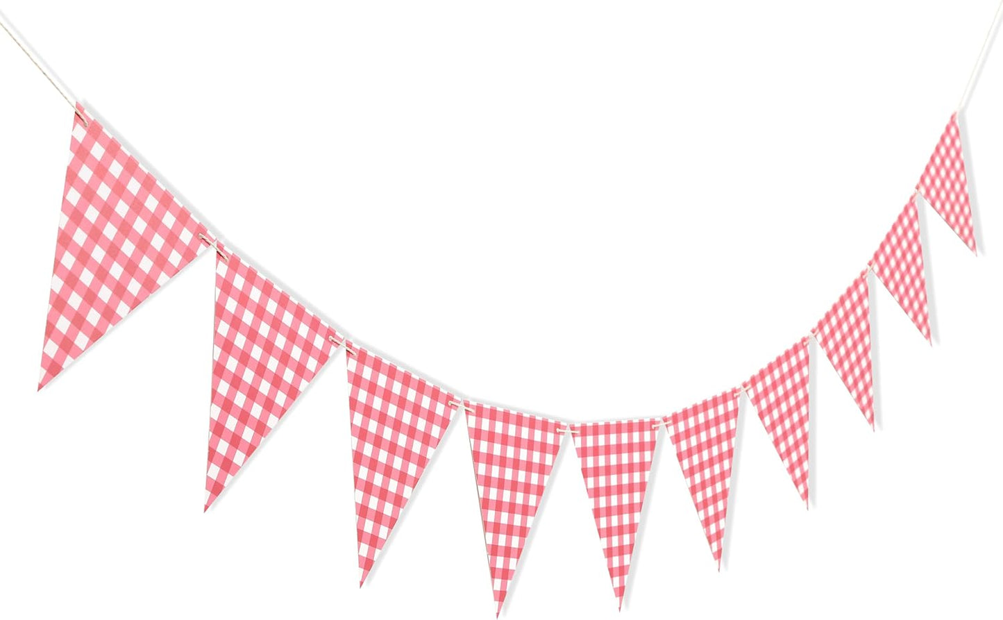 Yellow Gingham Flag Banner - Baby Shower Party Decorations,Gingham Pennant Flags,Nursery Decor Bunting,Gender Reveal Banner(yellow)