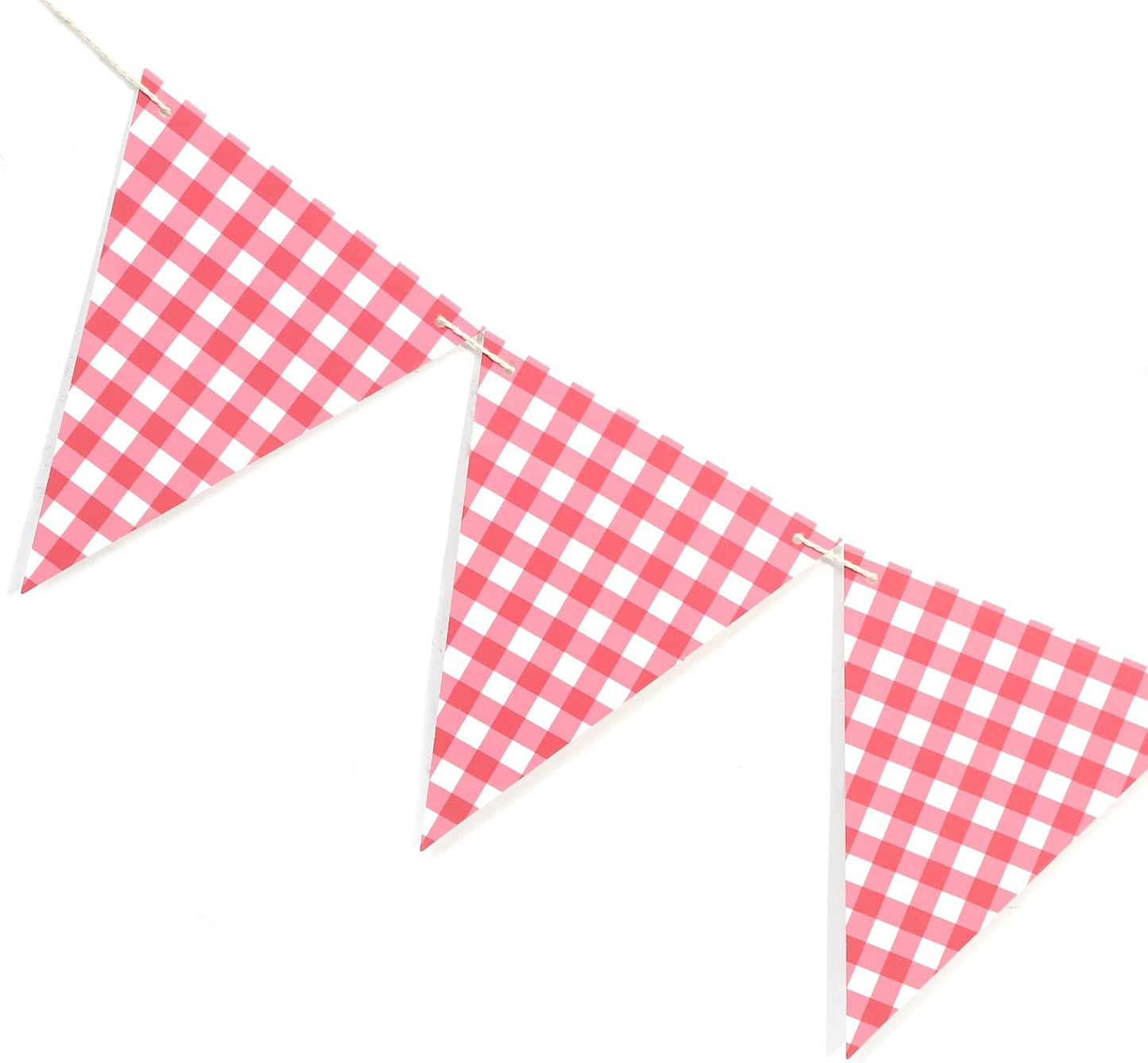 Yellow Gingham Flag Banner - Baby Shower Party Decorations,Gingham Pennant Flags,Nursery Decor Bunting,Gender Reveal Banner(yellow)