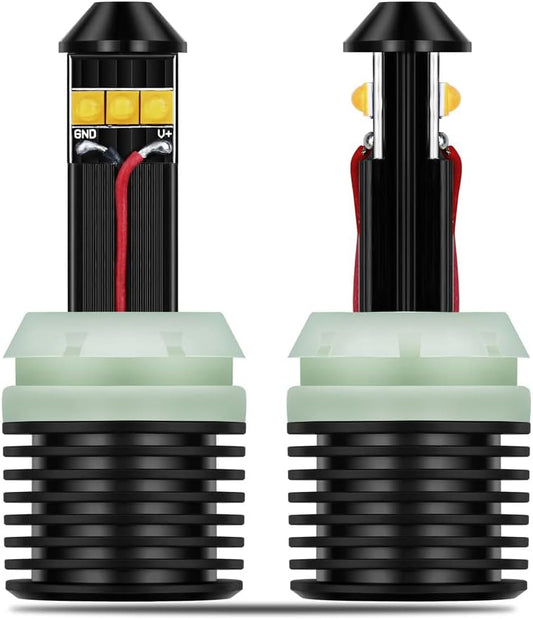 Alla Lighting Directly Plug & Play T20 7440 CANBUS LED Signal Light 1300 Lumens Error Free 21W Extremely Super Bright Amber Yellow 12V W21W 7441 WY21W LED Bulbs for Car Turn Signal Blinker Light