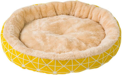 Cozy Cat Cave Bed with Jacquard Shag - Ultra-Soft, Machine-Washable Pet Bed for Indoor Cats & Small Dogs, Non-Slip Bottom, Calming Puppy/Kitten Nest(11.81''X3.94''X11.81'',Yellow)