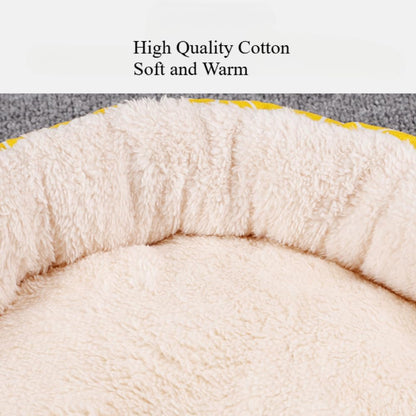 Cozy Cat Cave Bed with Jacquard Shag - Ultra-Soft, Machine-Washable Pet Bed for Indoor Cats & Small Dogs, Non-Slip Bottom, Calming Puppy/Kitten Nest(11.81''X3.94''X11.81'',Yellow)