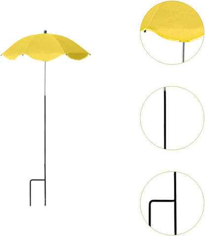 Plant Umbrellas for Outdoor Plants, Garden Umbrella Shade for Potted Plants and Garden Beds, Yellow