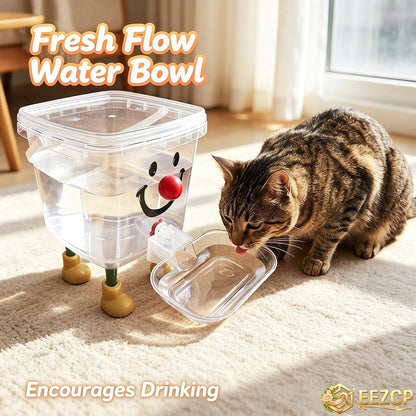 Pet Water Dispenser with Large Capacity, Modern Styles Automatic Pet Water Dispenser for Dogs and Cats, Food Feeder, Pet Waterer with Automatic Water Filling for Home Living Room，Yellow Nose 5L