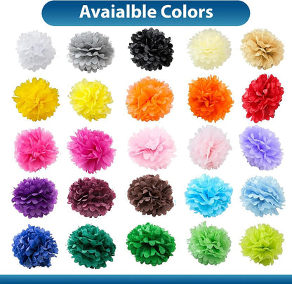 Set of 6 - Yellow 16" - (6 Pack) Tissue Pom Poms Flower Party Decorations for Weddings, Birthday, Bridal, Baby Showers, Nursery, Décor, Halloween