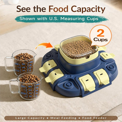 KADTC 2-Level Dog Puzzle Toy for IQ Training, Slow Feeder & Treat Dispenser | Press-to-release mental stimulation toy that burns energy, fights boredom, and keeps food-motivated dogs focused at mealtime.