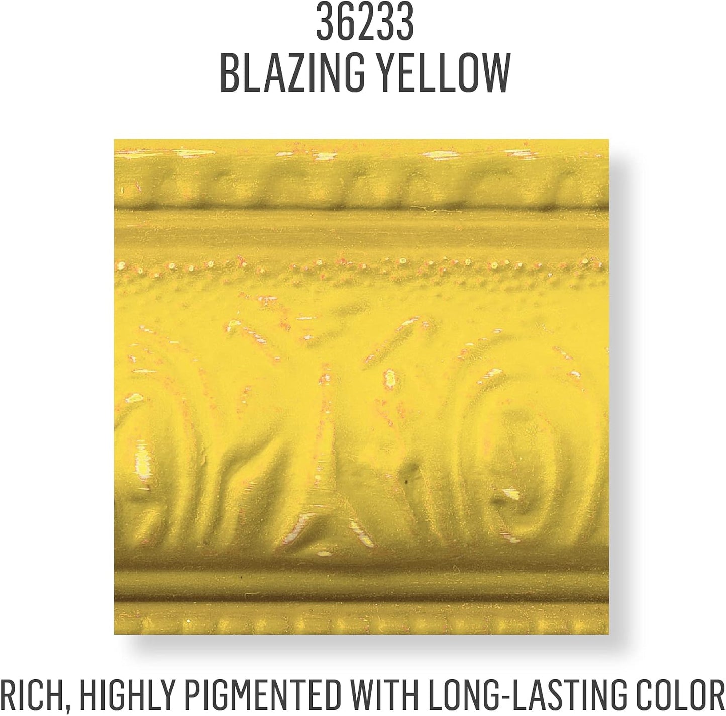 Assorted Home Décor Acrylic Chalk Paint For Crafts, Blazing Yellow 8 fl oz Ultra Matte Acrylic Chalk Paint, Art Supplies With An Ultra Matte Finish, 36233