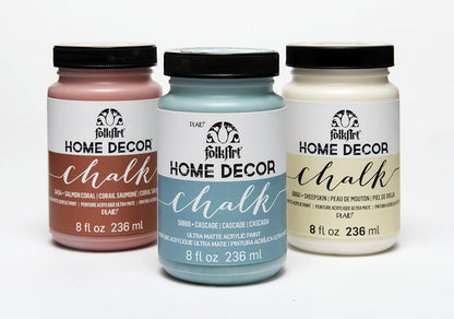Assorted Home Décor Acrylic Chalk Paint For Crafts, Blazing Yellow 8 fl oz Ultra Matte Acrylic Chalk Paint, Art Supplies With An Ultra Matte Finish, 36233