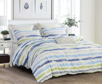 Comforter King Size, 600 Thread Count Cotton Grey Branch with Yellow Turquoise Polka Dot Pattern Green Reversible Comforter Set,Down Alternative Bedding Set 3Pcs(King, Grey Branch)