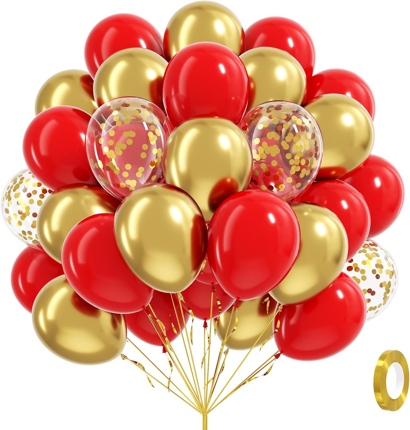 60pcs Yellow and White Balloons 12inch with Pastel Yellow White Gold Confetti Balloons for Bee Lemon Wedding Baby Shower Birthday Party Decorations