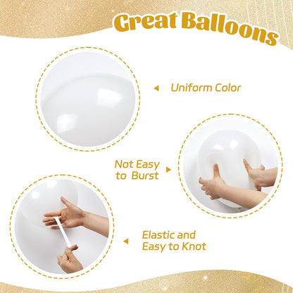 60pcs Yellow and White Balloons 12inch with Pastel Yellow White Gold Confetti Balloons for Bee Lemon Wedding Baby Shower Birthday Party Decorations