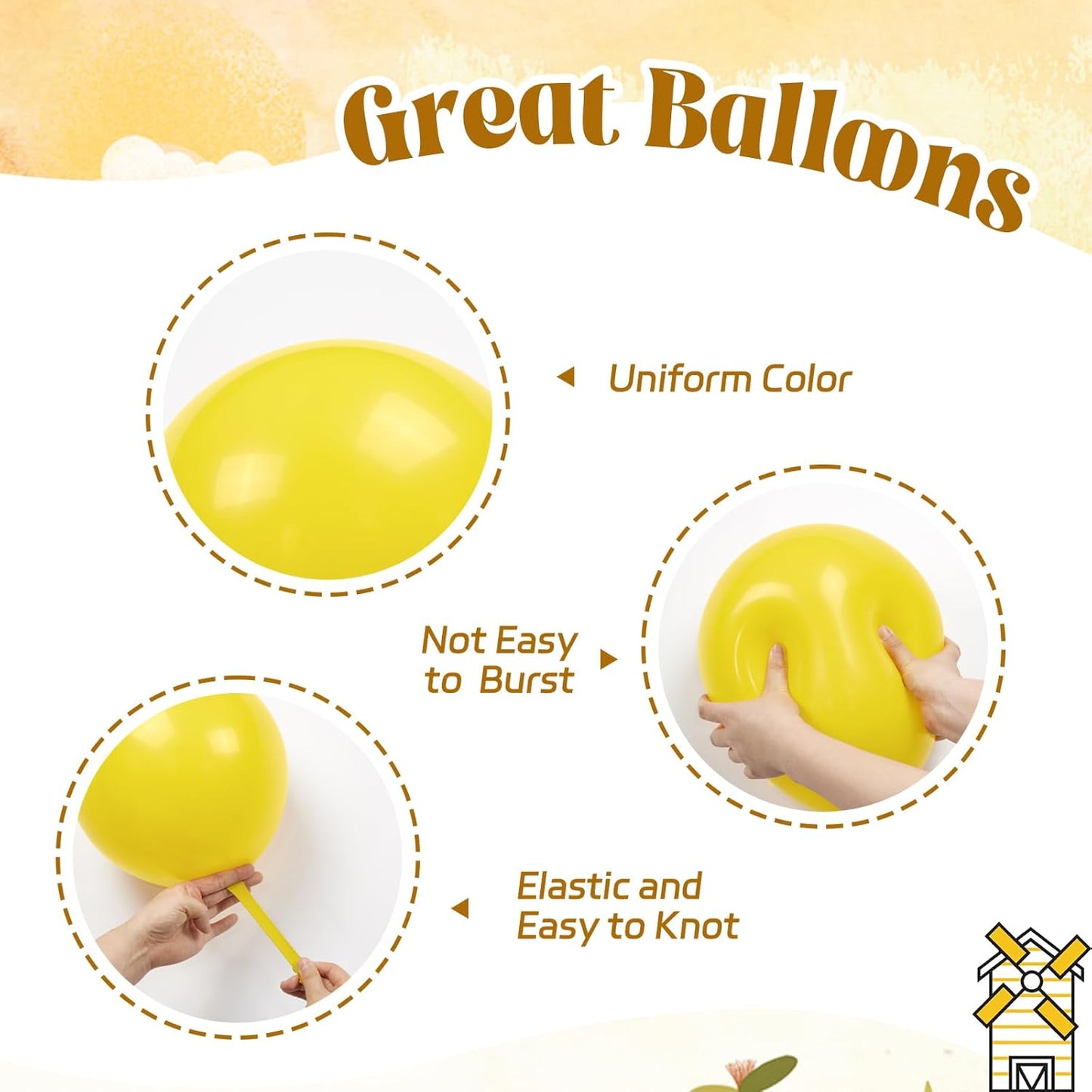 60pcs Yellow and White Balloons 12inch with Pastel Yellow White Gold Confetti Balloons for Bee Lemon Wedding Baby Shower Birthday Party Decorations