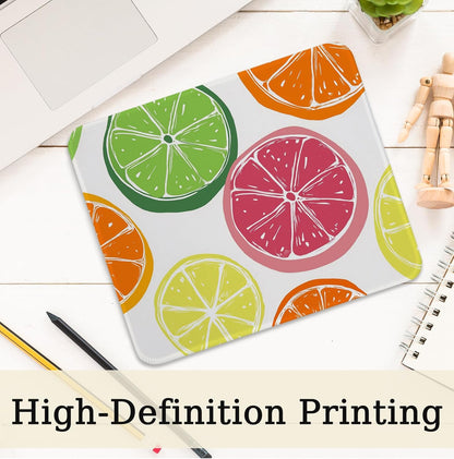 Colorful Summer Citrus Mouse Pad, Tropical Fruit Lemon Lime Orange Grapefruit Mouse Pads Mousepads Non-Slip for Computers Laptop Home Office Desk Accessories, 9.5x7.9 Inch