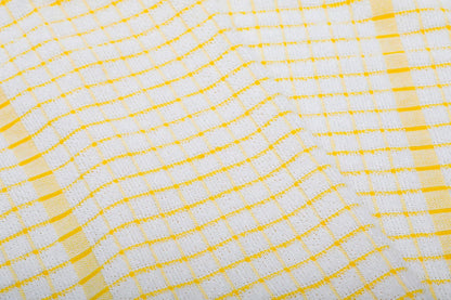 Kitchen Towels Set of 4 - Highly Absorbent, Super Soft Terry Cotton 20x28 Inch Dish Towels with Hanging Loop - Hand & Tea Towels for Cleaning & Drying Dishes (Yellow)