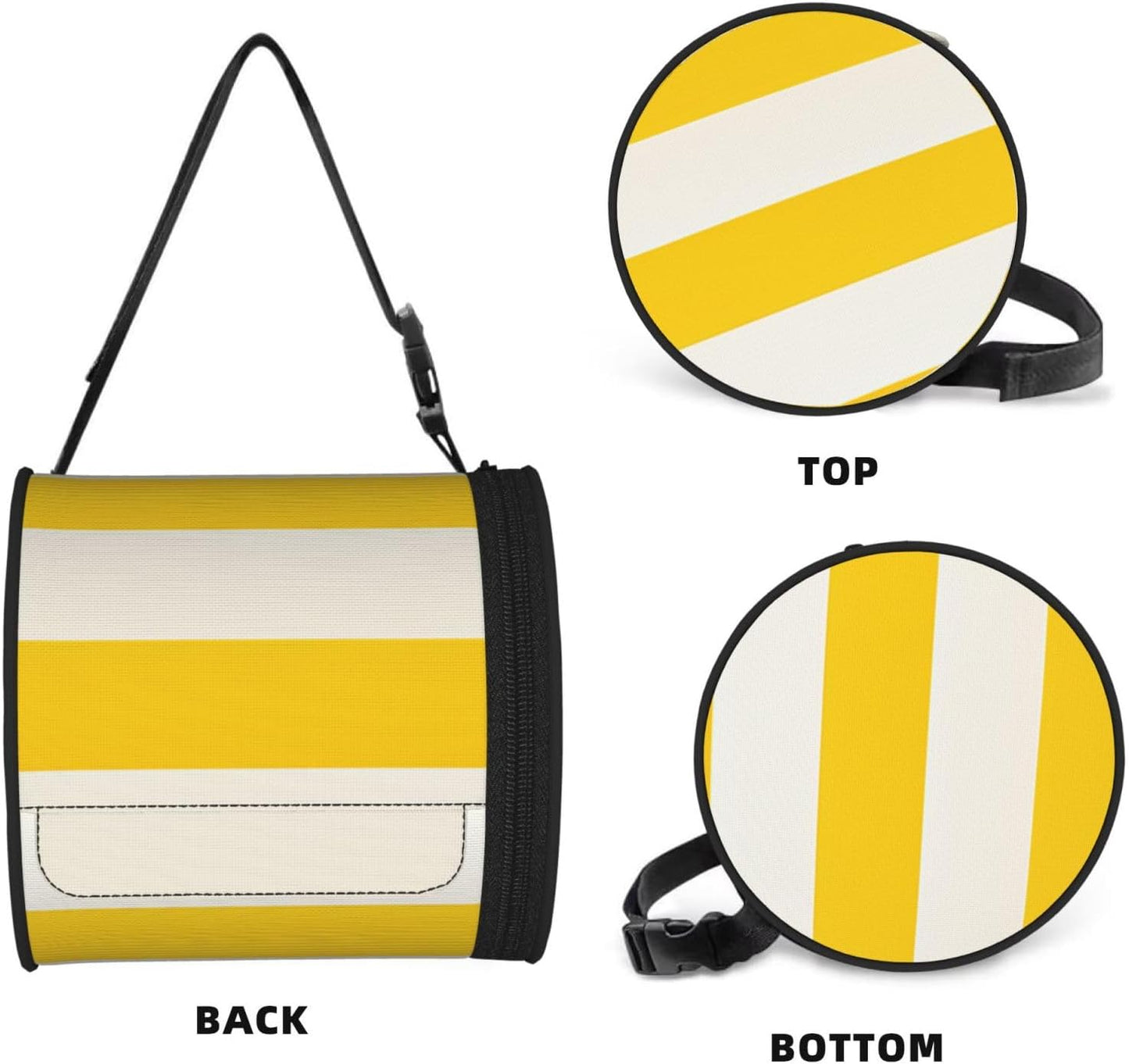 Lemon Yellow Stripes Hanging Toilet Paper Holder Waterproof Tissue Holder Cat Proof Roll Paper Case Cover Portable Foldable Roll Storage Bag with Adjustable Strap for Travel Car Camping Outdoor