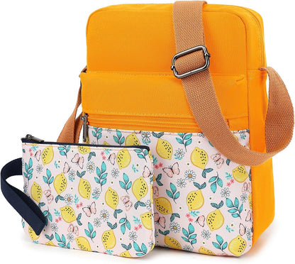 Girls Crossbody Purses for Kids 2 PCS Cross Body Bag Women Messenger Bag Girls Canvas Bag Cross Body Purse Set | for Kids