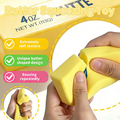 Slow Rising Squishy，Taba Squishy, Stress Balls，Party Favor Gift (Butter stick-2pcs)-0519 (Yellow-4pcs)