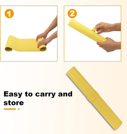 Mouse Pad,27.5"x13.7",Large Leathe Desk Pad Protector,Yellow | Non-Slip Durable Office Desk Mat for Writing, Computer, Laptop, Mouse Pad & Desktop Use,Desk Protector Mat