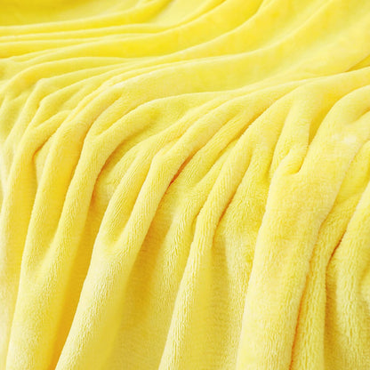 Yellow Fleece Plush Throw Blanket 90"x90"for Couch Sofa Fuzzy Cozy Flannel | Super Soft Lightweight Microfiber Blanket for Bed Chair bedroom Home Decor All Season,Birthday Gifts for Women Mom Adult