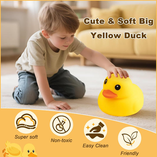 Duck Squishy Squeeze Toy, Soft Giant Duck Squishy Stress Relief Toy | Adorable Stress & Anxiety Relief Calming Sensory Fidget for Adults & Teen, Tension Release Party Goodie Bag Fillers