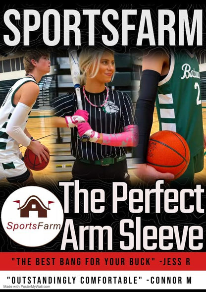 Youth & Adult Sizes Moisture Wicking Compression Arm Sleeve (1 Sleeve) (Over 100 Colors Available in Our Store)