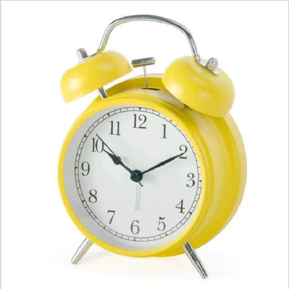 Portable Alarm Clock Travel Alarm Clock Bedside Clock Students Simple and Creative Personality Alarm Clock Alarm Clock Bedside Clock (Color : Yellow)