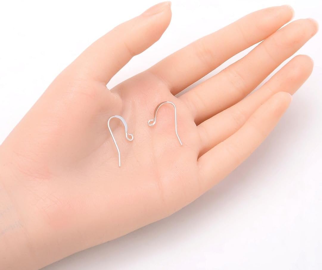 Adabele 200pcs 18K Yellow Gold Plated Strong Fish Earring Hooks 20 Gauge | 0.8mm/20 Gauge, Metal Fishhooks Ear Wire, Open Loops to Attach Charms Gemstones Dangles Earrings Making