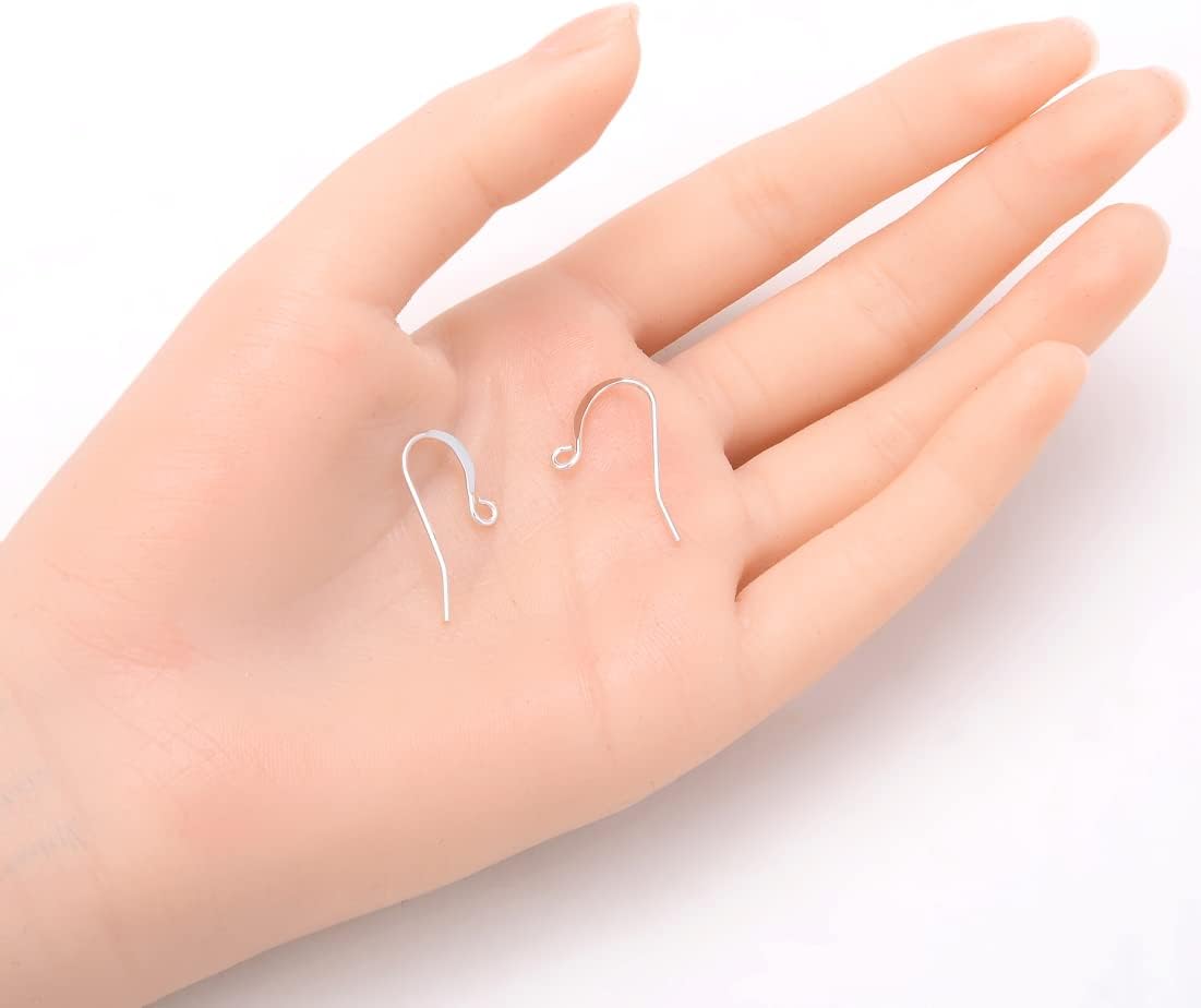 Adabele 200pcs 18K Yellow Gold Plated Strong Fish Earring Hooks 20 Gauge | 0.8mm/20 Gauge, Metal Fishhooks Ear Wire, Open Loops to Attach Charms Gemstones Dangles Earrings Making
