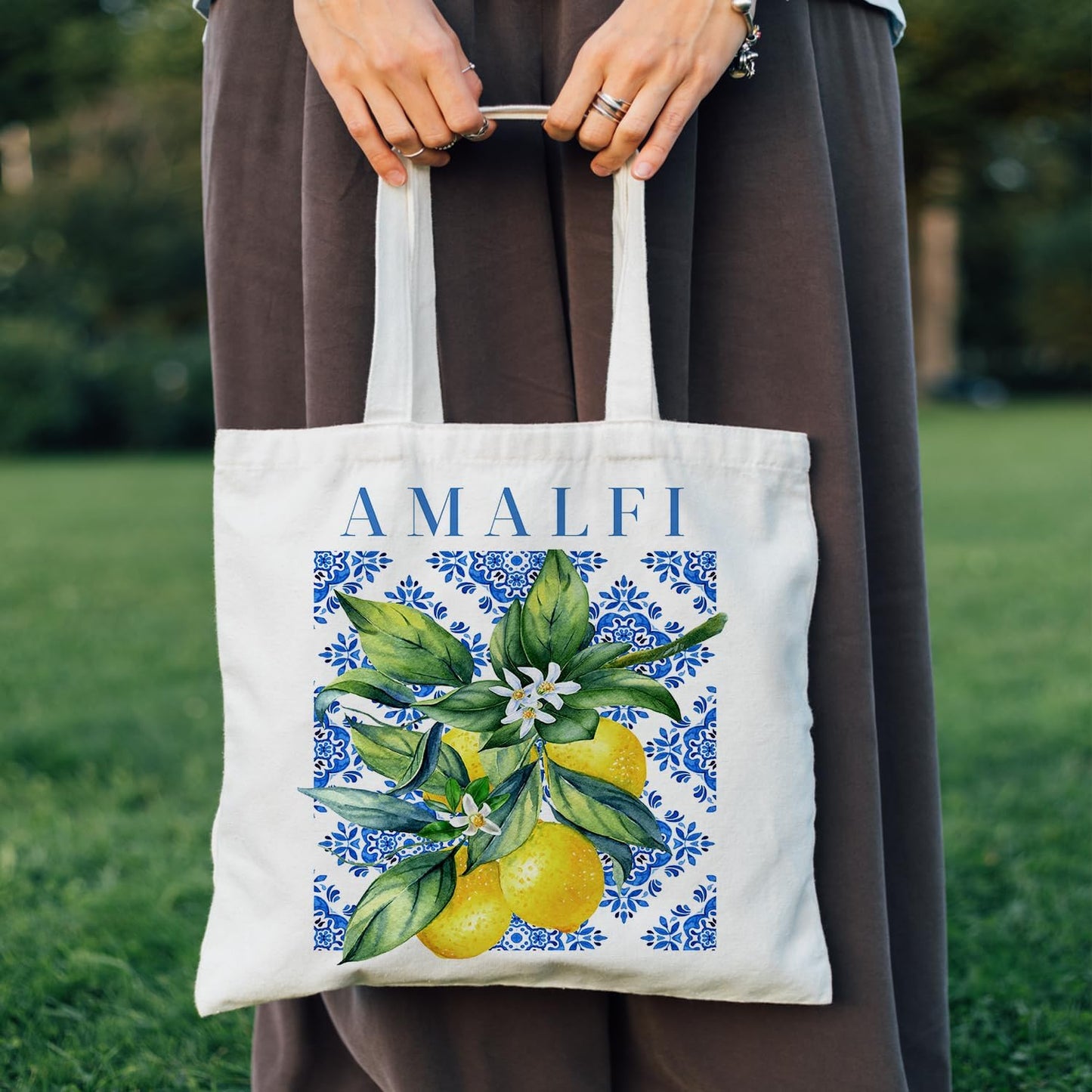 Lemons Fruits Food Tote Bag Gifts for Women, Canvas Aesthetic Reusable Grocery Bags Shopping Bags
