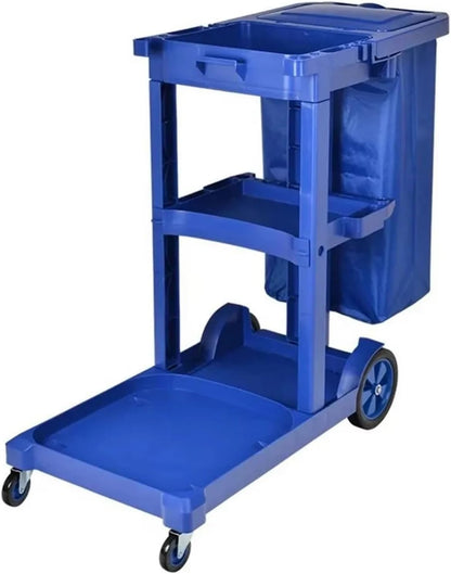 2pcs Large Capacity Waterproof Cleaning Cart Bag - Thicken Hotel Housekeeping Rubbish Holder(Yellow)