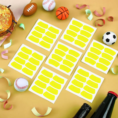 120 Pairs Eye Black Stickers Bulk Baseball Glitter Stickers Football Softball Party Favor Spirit Day Accessories(Glitter,Yellow)