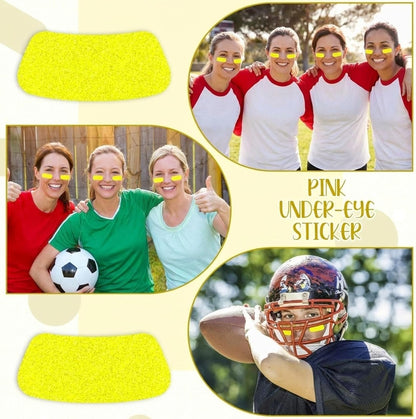 120 Pairs Eye Black Stickers Bulk Baseball Glitter Stickers Football Softball Party Favor Spirit Day Accessories(Glitter,Yellow)