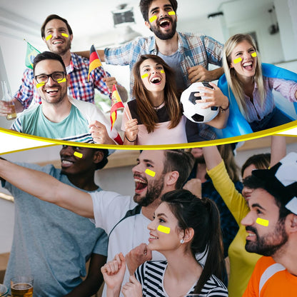120 Pairs Eye Black Stickers Bulk Baseball Glitter Stickers Football Softball Party Favor Spirit Day Accessories(Glitter,Yellow)