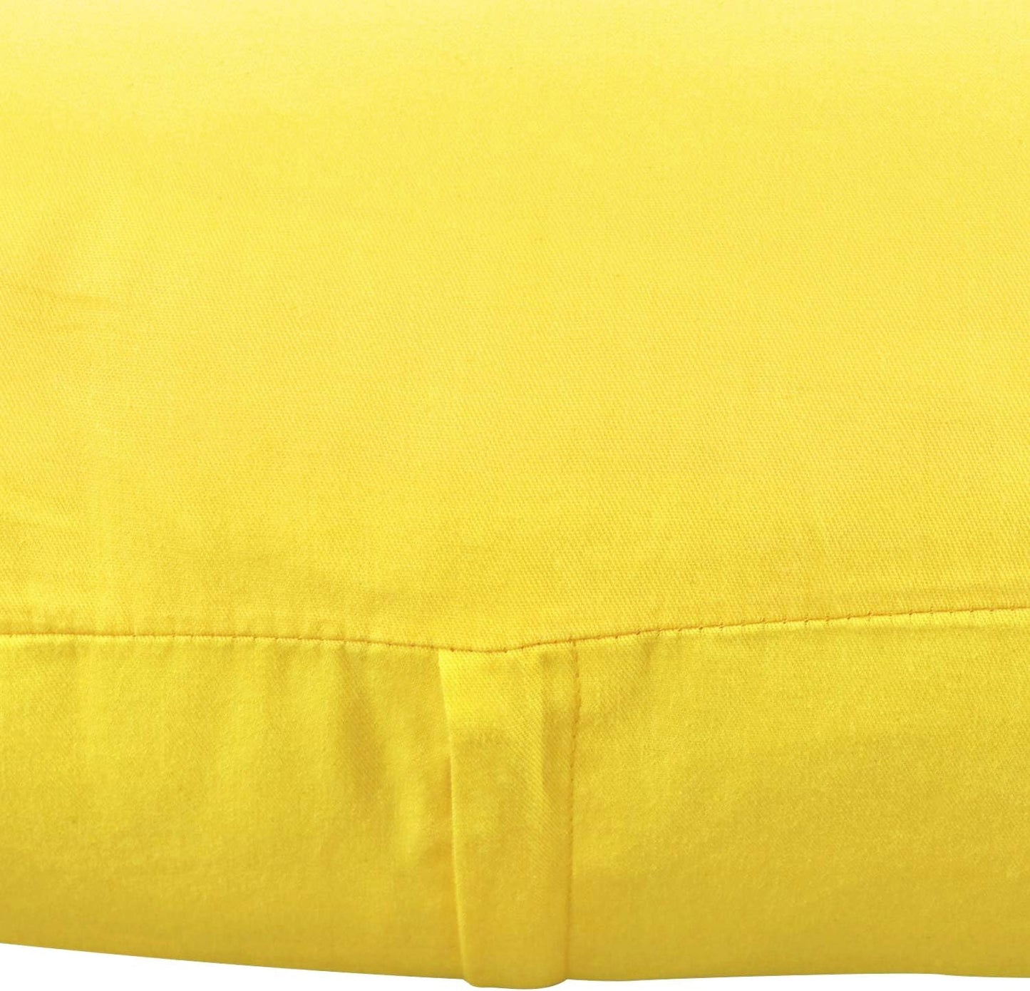 4-Pack 100% Cotton Comfortable Solid Decorative Throw Pillow Case, Square Cushion Cover Pillowcase Sublimation Blank Pillow Covers DIY Throw Pillowcase for Sofa(16x16 inch/ 40x40cm,Lemon Yellow)