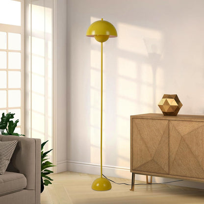 COSYLUX Modern Floor Lamp for Living Room, Industrial Tall Standing Lamp for Bedroom, Metal Shade Reflecting Light Reading Floor Lamp for Office, Nursery Room, Corner(Yellow)