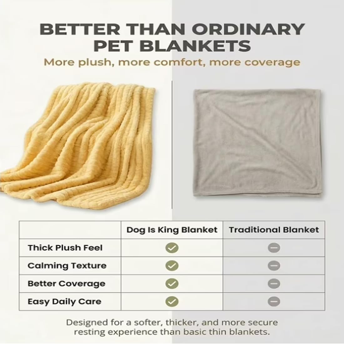 Emotional Support Blanket for Dogs,Yellow Dog Blanket,Provide Continuous Companionship,Soft Washable Security Blanket,Thick and Warm,for Kennels,Sofas,Beds,Car Seats (A, 28 × 39 in)