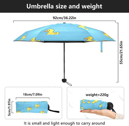 UV Sun Umbrella Compact Folding Travel Umbrella for 99% UV Protection Windproof Rainproof Small Light Fashion Parasol for Men Women